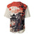 Samurai Warrior Japan Baseball Jersey Red-blossomed Tree Classic Japanese Stylized - Wonder Print Shop