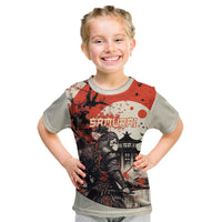 Samurai Warrior Japan Kid T Shirt Red-blossomed Tree Classic Japanese Stylized - Wonder Print Shop