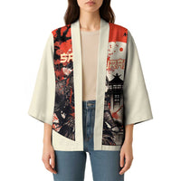 Samurai Warrior Japan Kimono Red-blossomed Tree Classic Japanese Stylized - Wonder Print Shop