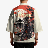 Samurai Warrior Japan Kimono Red-blossomed Tree Classic Japanese Stylized - Wonder Print Shop