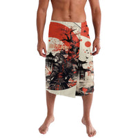 Samurai Warrior Japan Lavalava Red-blossomed Tree Classic Japanese Stylized - Wonder Print Shop