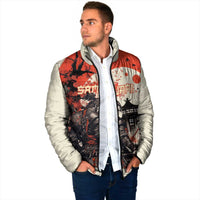 Samurai Warrior Japan Padded Jacket Red-blossomed Tree Classic Japanese Stylized - Wonder Print Shop