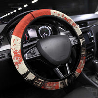 Samurai Warrior Japan Steering Wheel Cover Red-blossomed Tree Classic Japanese Stylized - Wonder Print Shop