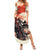 Samurai Warrior Japan Summer Maxi Dress Red-blossomed Tree Classic Japanese Stylized - Wonder Print Shop