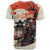 Samurai Warrior Japan T Shirt Red-blossomed Tree Classic Japanese Stylized - Wonder Print Shop