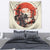 Samurai Warrior Japan Tapestry Red-blossomed Tree Classic Japanese Stylized - Wonder Print Shop