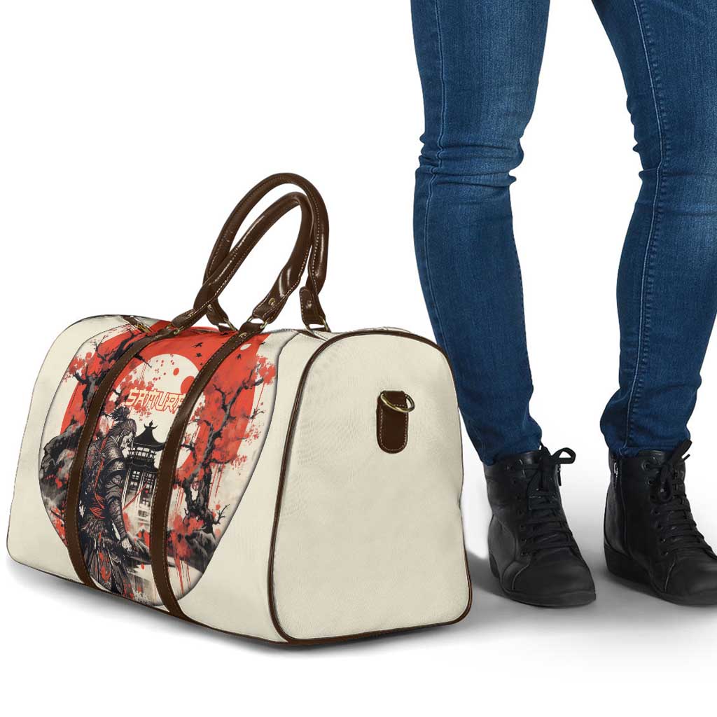 Samurai Warrior Japan Travel Bag Red-blossomed Tree Classic Japanese Stylized - Wonder Print Shop