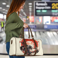 Samurai Warrior Japan Travel Bag Red-blossomed Tree Classic Japanese Stylized - Wonder Print Shop