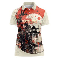 Samurai Warrior Japan Women Polo Shirt Red-blossomed Tree Classic Japanese Stylized - Wonder Print Shop