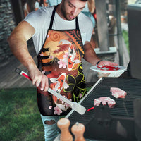 Hawaiian and Japanese Apron Koi Fish With Kanaka Polynesian Tattoo - Wonder Print Shop