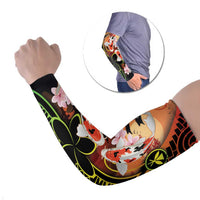Hawaiian and Japanese Arm Sleeves Koi Fish With Kanaka Polynesian Tattoo - Wonder Print Shop