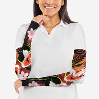 Hawaiian and Japanese Arm Sleeves Koi Fish With Kanaka Polynesian Tattoo - Wonder Print Shop