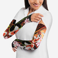 Hawaiian and Japanese Arm Sleeves Koi Fish With Kanaka Polynesian Tattoo - Wonder Print Shop