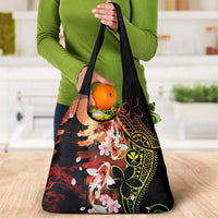 Hawaiian and Japanese Grocery Bag Koi Fish With Kanaka Polynesian Tattoo - Wonder Print Shop