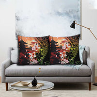 Hawaiian and Japanese Pillow Cover Koi Fish With Kanaka Polynesian Tattoo - Wonder Print Shop