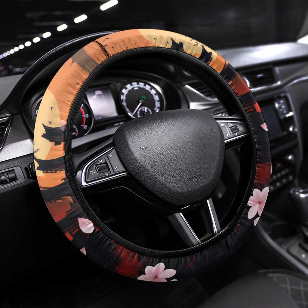 Hawaiian and Japanese Steering Wheel Cover Koi Fish With Kanaka Polynesian Tattoo - Wonder Print Shop