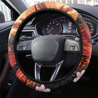 Hawaiian and Japanese Steering Wheel Cover Koi Fish With Kanaka Polynesian Tattoo - Wonder Print Shop