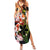 Hawaiian and Japanese Summer Maxi Dress Koi Fish With Kanaka Polynesian Tattoo - Wonder Print Shop
