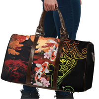Hawaiian and Japanese Travel Bag Koi Fish With Kanaka Polynesian Tattoo - Wonder Print Shop