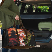 Hawaiian and Japanese Travel Bag Koi Fish With Kanaka Polynesian Tattoo - Wonder Print Shop