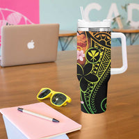Hawaiian and Japanese Tumbler With Handle Koi Fish With Kanaka Polynesian Tattoo - Wonder Print Shop