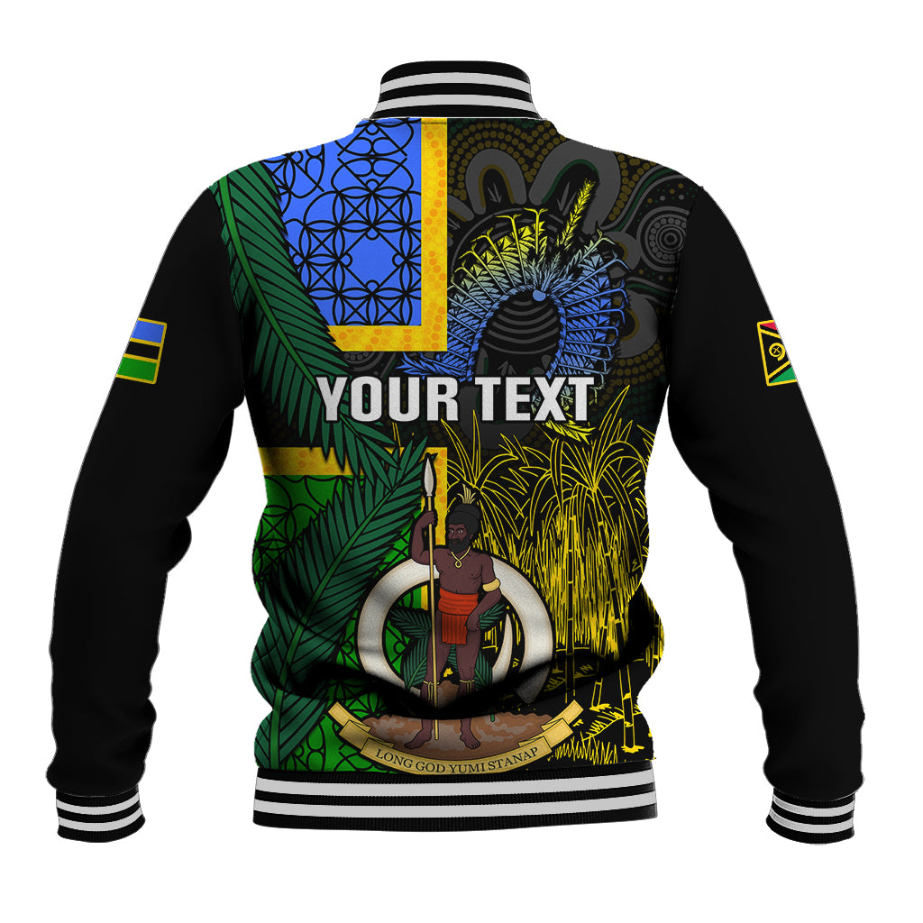 Personalised South Sea Islanders Baseball Jacket Kanakas With Vanuatu Coat Of Arms - Wonder Print Shop