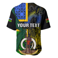 Personalised South Sea Islanders Baseball Jersey Kanakas With Vanuatu Coat Of Arms - Wonder Print Shop