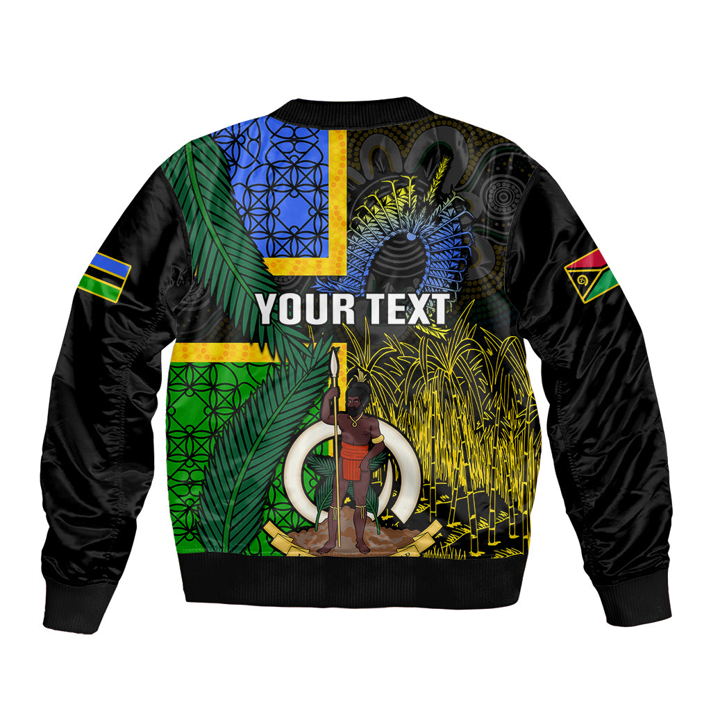 Personalised South Sea Islanders Bomber Jacket Kanakas With Vanuatu Coat Of Arms - Wonder Print Shop
