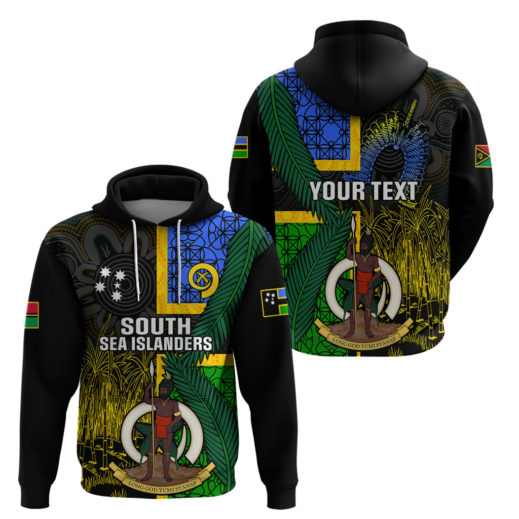 Personalised South Sea Islanders Hoodie Kanakas With Vanuatu Coat Of Arms - Wonder Print Shop