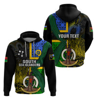 Personalised South Sea Islanders Hoodie Kanakas With Vanuatu Coat Of Arms - Wonder Print Shop