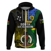 Personalised South Sea Islanders Hoodie Kanakas With Vanuatu Coat Of Arms - Wonder Print Shop