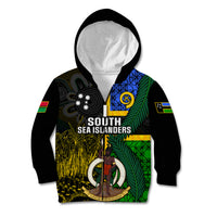 Personalised South Sea Islanders Kid Hoodie Kanakas With Vanuatu Coat Of Arms - Wonder Print Shop