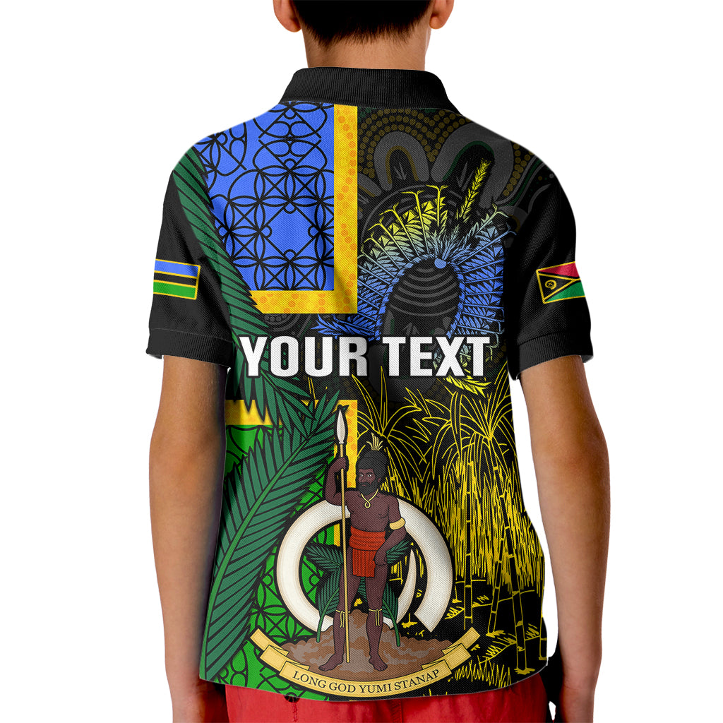 Personalised South Sea Islanders Kid Polo Shirt Kanakas With Vanuatu Coat Of Arms - Wonder Print Shop