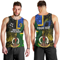 Personalised South Sea Islanders Men Tank Top Kanakas With Vanuatu Coat Of Arms - Wonder Print Shop