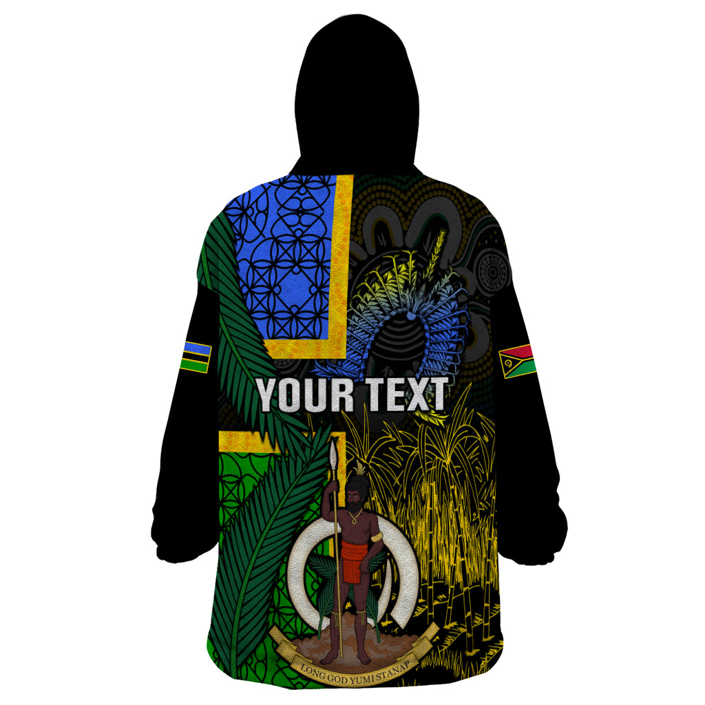 Personalised South Sea Islanders Wearable Blanket Hoodie Kanakas With Vanuatu Coat Of Arms - Wonder Print Shop