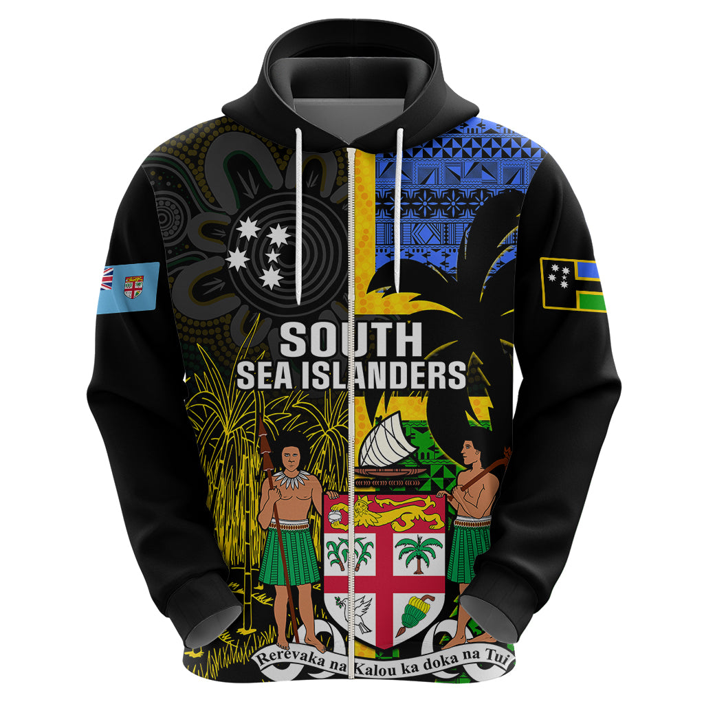 Personalised South Sea Islanders Hoodie Kanakas With Fiji Coat Of Arms - Wonder Print Shop