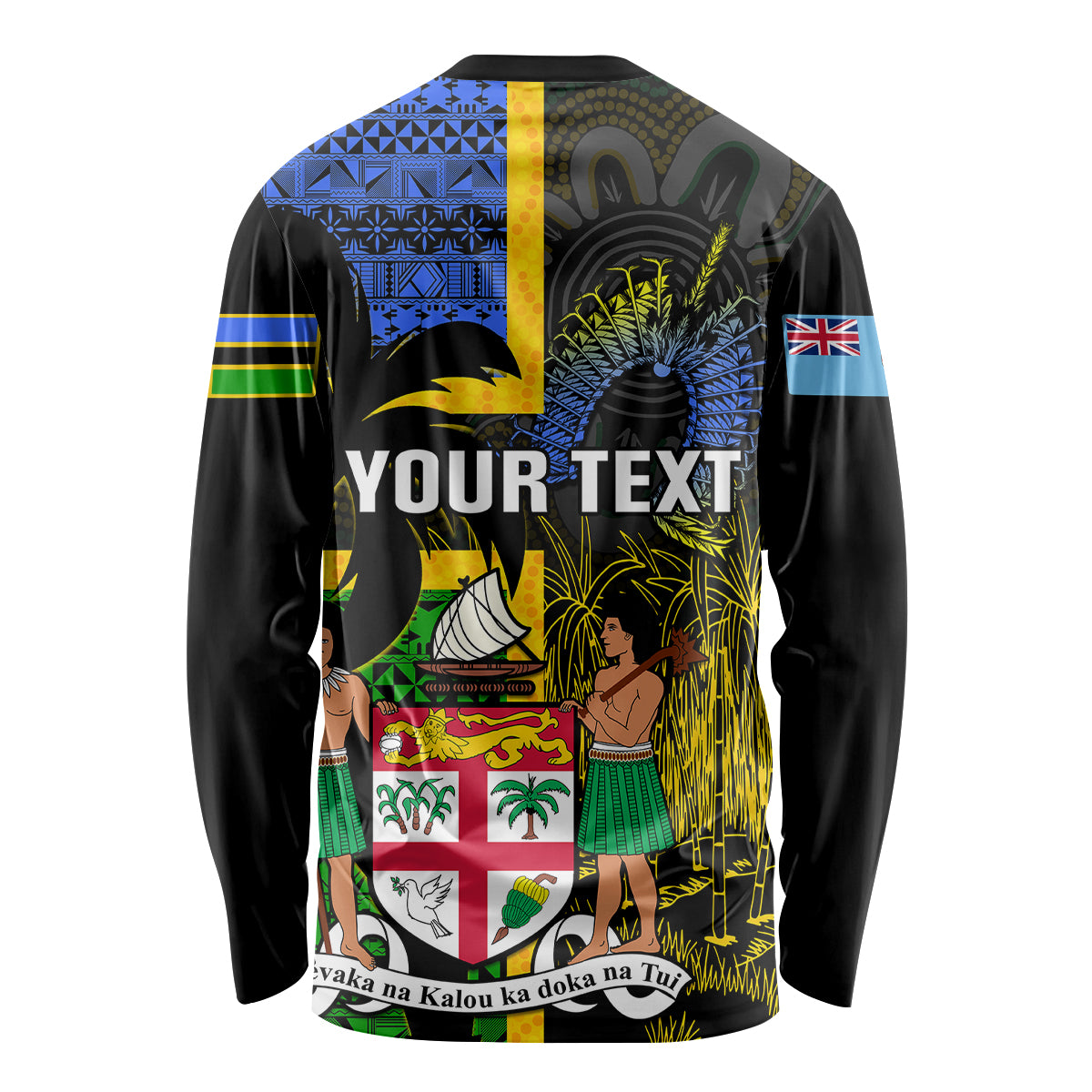 Personalised South Sea Islanders Long Sleeve Shirt Kanakas With Fiji Coat Of Arms - Wonder Print Shop