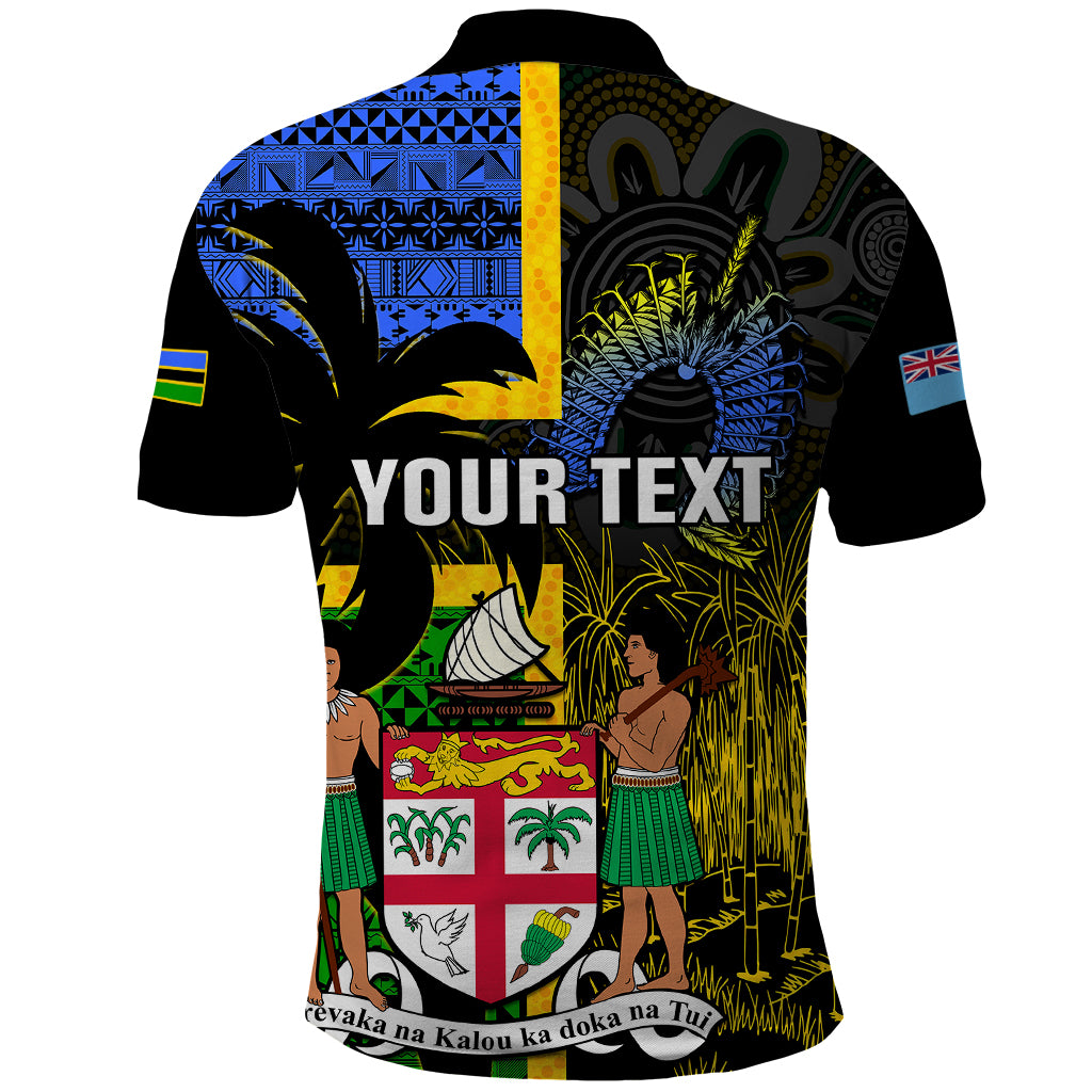 Personalised South Sea Islanders Polo Shirt Kanakas With Fiji Coat Of Arms - Wonder Print Shop