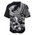 Personalised Polynesia Baseball Jersey Fish Hook Tattoo Go Fishing Polynesian Pattern Black - Wonder Print Shop