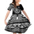 Personalised Polynesia Family Matching Mermaid Dress and Hawaiian Shirt Fish Hook Tattoo Go Fishing Polynesian Pattern Black - Wonder Print Shop