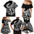 Personalised Polynesia Family Matching Mermaid Dress and Hawaiian Shirt Fish Hook Tattoo Go Fishing Polynesian Pattern Black - Wonder Print Shop