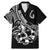 Personalised Polynesia Family Matching Mermaid Dress and Hawaiian Shirt Fish Hook Tattoo Go Fishing Polynesian Pattern Black - Wonder Print Shop