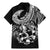 Personalised Polynesia Family Matching Mermaid Dress and Hawaiian Shirt Fish Hook Tattoo Go Fishing Polynesian Pattern Black - Wonder Print Shop