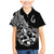 Personalised Polynesia Family Matching Mermaid Dress and Hawaiian Shirt Fish Hook Tattoo Go Fishing Polynesian Pattern Black - Wonder Print Shop