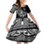 Personalised Polynesia Family Matching Puletasi Dress and Hawaiian Shirt Fish Hook Tattoo Go Fishing Polynesian Pattern Black - Wonder Print Shop