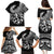 Personalised Polynesia Family Matching Puletasi Dress and Hawaiian Shirt Fish Hook Tattoo Go Fishing Polynesian Pattern Black - Wonder Print Shop