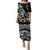 Personalised Polynesia Family Matching Puletasi Dress and Hawaiian Shirt Fish Hook Tattoo Go Fishing Polynesian Pattern Black - Wonder Print Shop