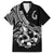 Personalised Polynesia Family Matching Tank Maxi Dress and Hawaiian Shirt Fish Hook Tattoo Go Fishing Polynesian Pattern Black - Wonder Print Shop