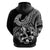 Personalised Polynesia Hoodie Fish Hook Tattoo Go Fishing Polynesian Pattern Black - Wonder Print Shop
