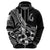 Personalised Polynesia Hoodie Fish Hook Tattoo Go Fishing Polynesian Pattern Black - Wonder Print Shop